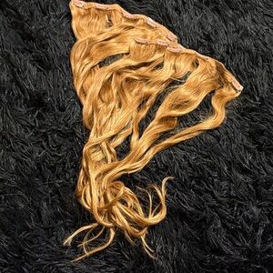 Set Of 4 Luxy Clip In Natural Red Hair Extensions 20 inches